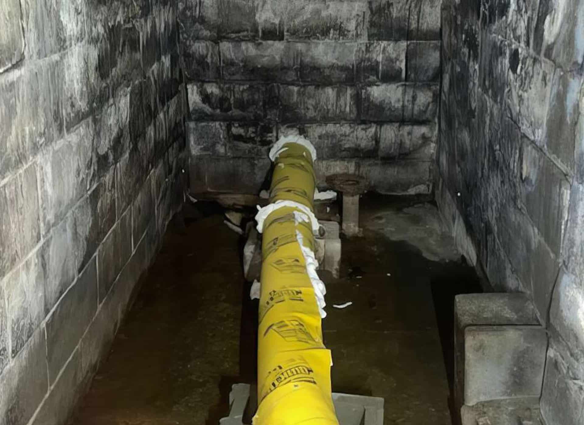 Cellar before structural void abatement in Lake Orion, MI