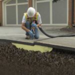 Concrete leveling with polyurethane foam