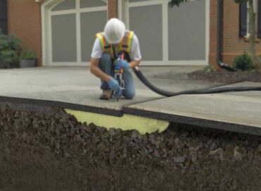 Concrete leveling with polyurethane foam