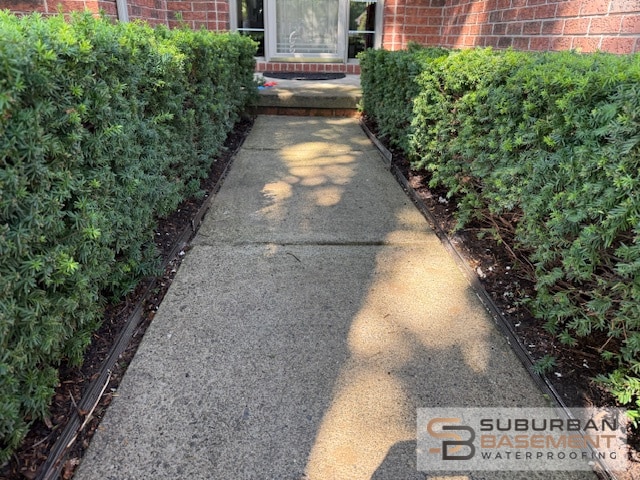 After concrete leveling - walkway lifted and restored Rochester Hills Michigan