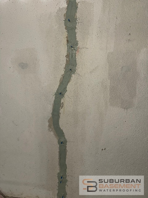 Foundation crack injection process - Suburban Basement