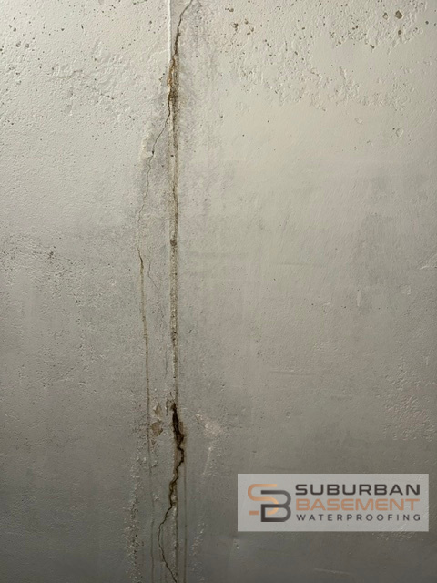 Foundation crack injection process - Suburban Basement